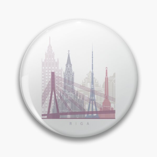 Item preview, RIGA  SKYLINE POSTER PASTEL designed and sold by paulrommer.