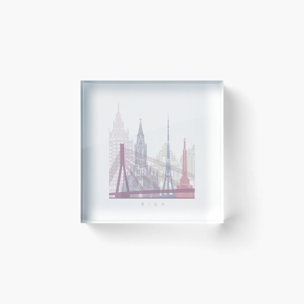 Item preview, RIGA  SKYLINE POSTER PASTEL designed and sold by paulrommer.