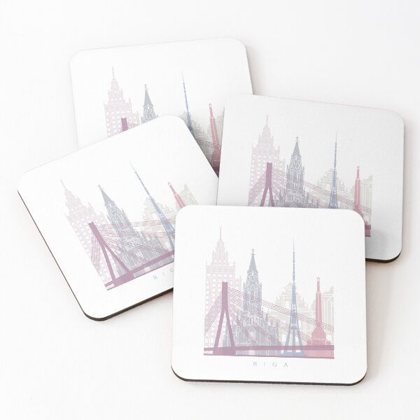 Item preview, RIGA  SKYLINE POSTER PASTEL designed and sold by paulrommer.