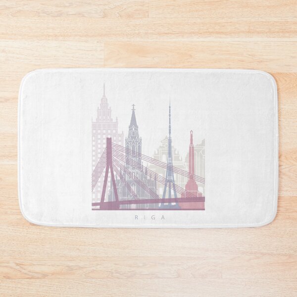 Item preview, RIGA  SKYLINE POSTER PASTEL designed and sold by paulrommer.