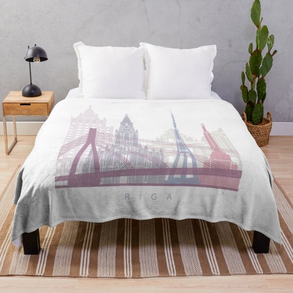 Item preview, RIGA  SKYLINE POSTER PASTEL designed and sold by paulrommer.