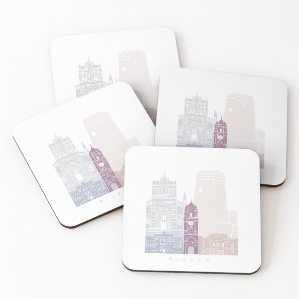 Item preview, RIJEKA SKYLINE POSTER PASTEL designed and sold by paulrommer.