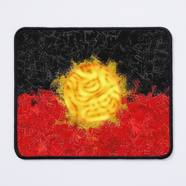 Item preview, AMAZING  AUSTRALIAN ABORIGINAL FLAG  ART EXPRESSION WITH SMALL FRAGMENTS SHAPES designed and sold by Ralek.
