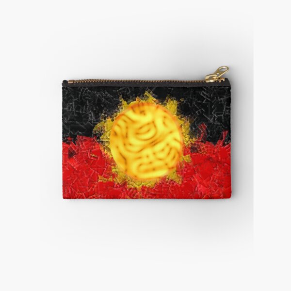 Item preview, AMAZING  AUSTRALIAN ABORIGINAL FLAG  ART EXPRESSION WITH SMALL FRAGMENTS SHAPES designed and sold by Ralek.