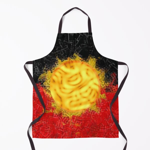 Item preview, AMAZING AUSTRALIAN ABORIGINAL FLAG ART EXPRESSION WITH SMALL FRAGMENTS SHAPES designed and sold by Ralek.