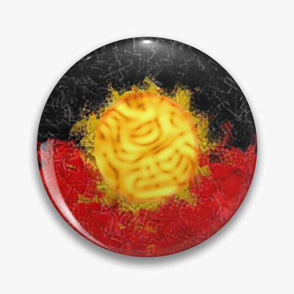Item preview, AMAZING  AUSTRALIAN ABORIGINAL FLAG  ART EXPRESSION WITH SMALL FRAGMENTS SHAPES designed and sold by Ralek.