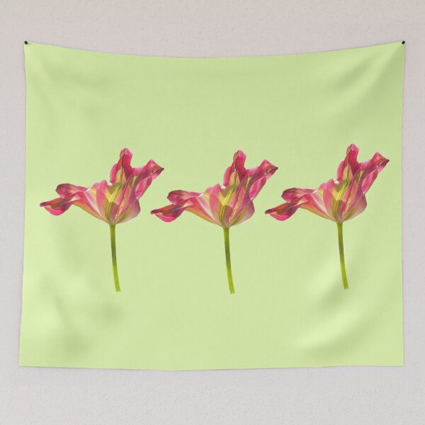 Item preview, 3 tulips with a light yellow-green background designed and sold by Binas-gallery.