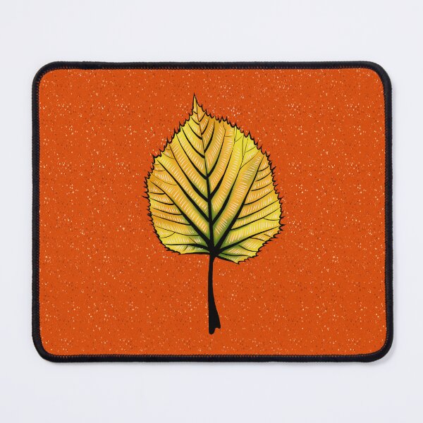 Item preview, Yellow Linden Leaf On Orange | Decorative Botanical Art designed and sold by Boriana Giormova.
