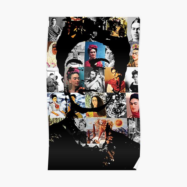 Kahlo Collage Poster