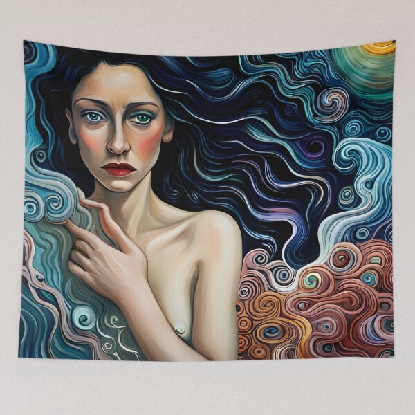 Item preview, Psychedelic portrait designed and sold by FineArtworld7.