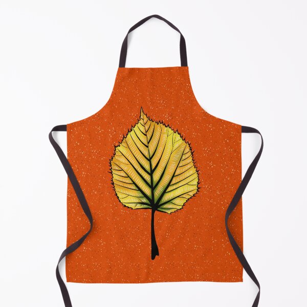 Item preview, Yellow Linden Leaf On Orange | Decorative Botanical Art designed and sold by Boriana Giormova.