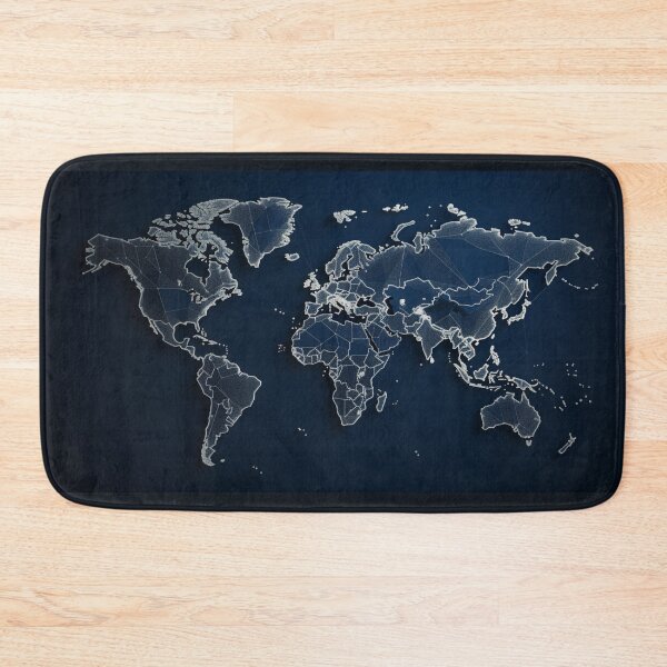 Item preview, Blue and White World Map | For Travelers  designed and sold by JFFStore.