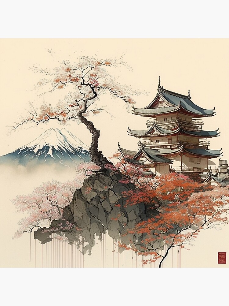 Japanese watercolor art | Art Print