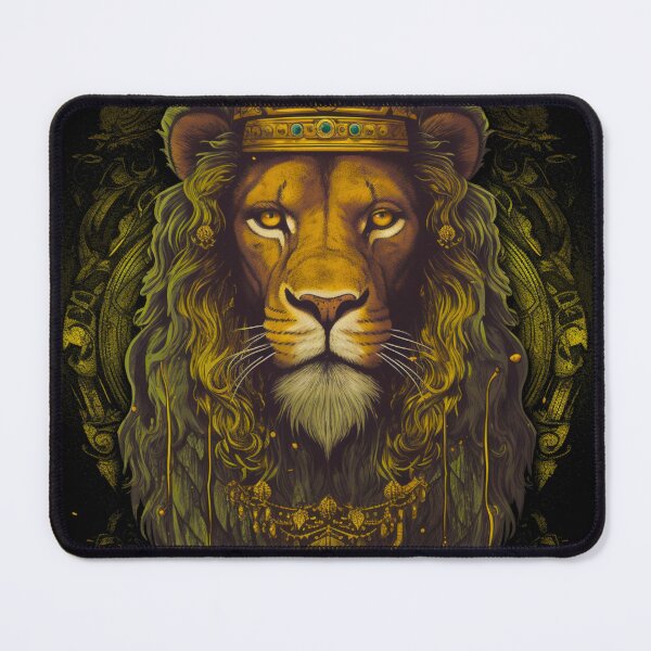 Item preview, Rasta lion as a medieval saint designed and sold by Bohabaz.