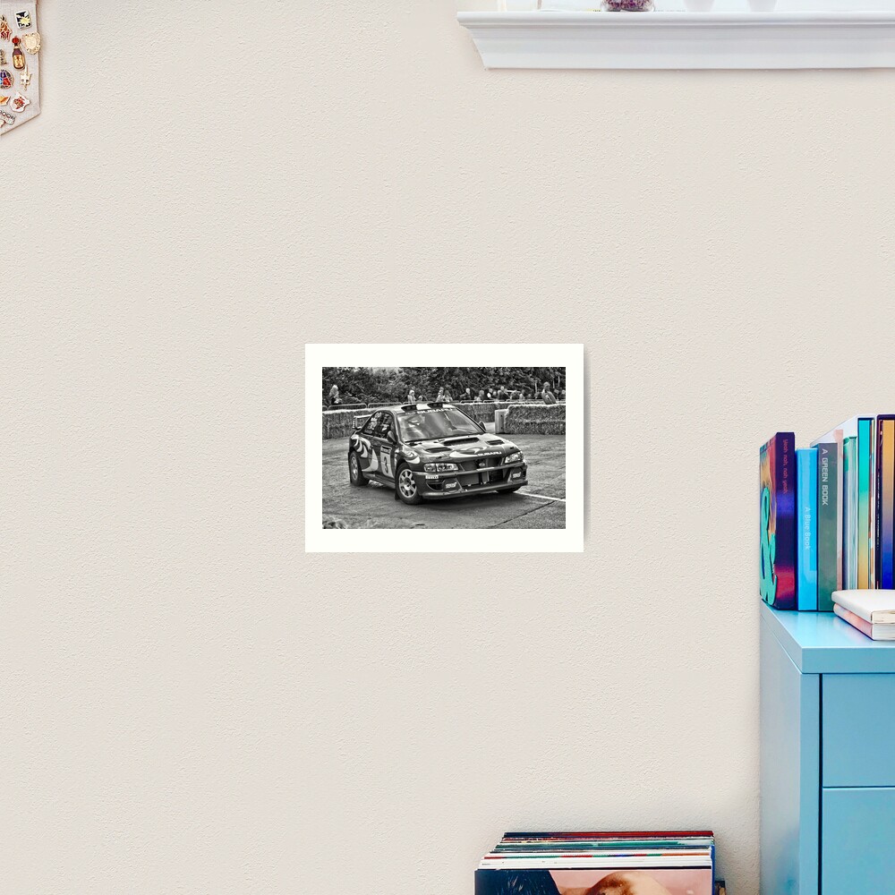 Retro Colin McRae Subaru Impreza WRX Sti Rally Car Art Print
