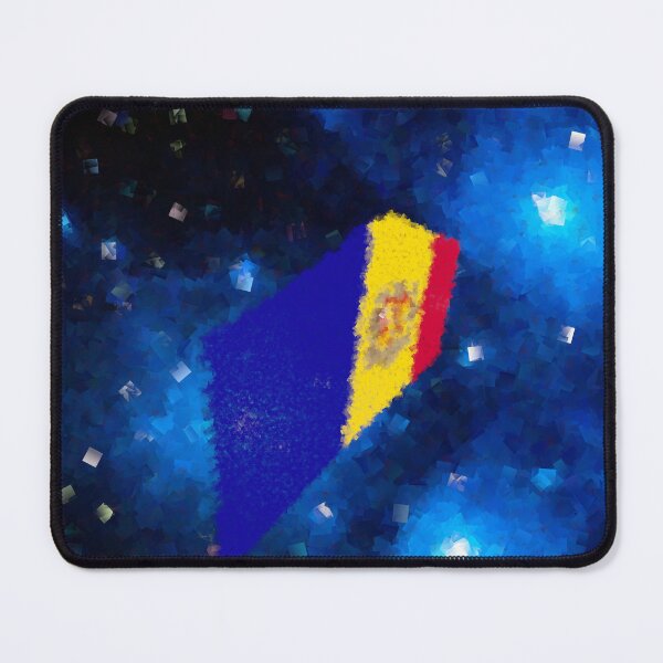 Item preview, Deep Space Andorran Flag designed and sold by lobodelnoir.