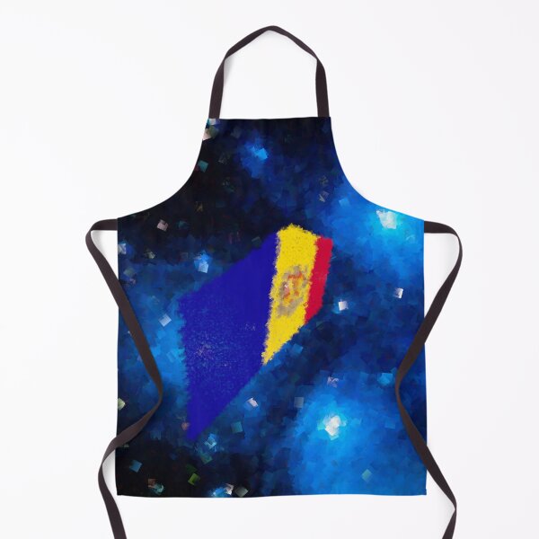 Item preview, Deep Space Andorran Flag designed and sold by lobodelnoir.