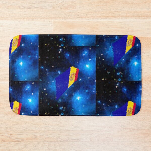 Item preview, Deep Space Andorran Flag designed and sold by lobodelnoir.
