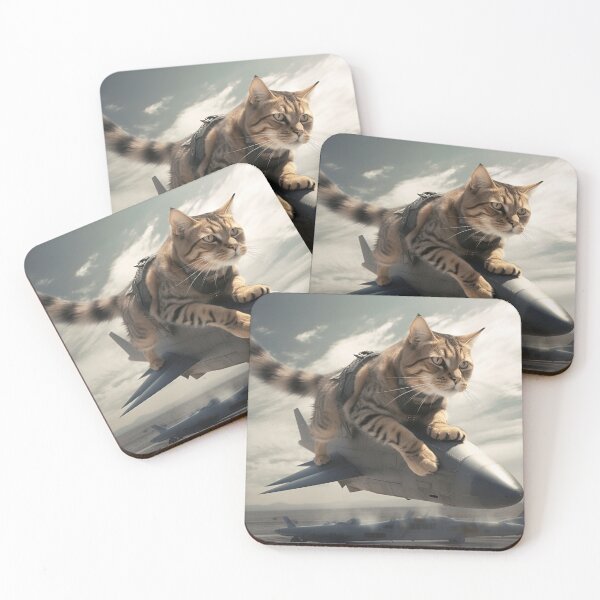 Item preview, Cat on a Missile designed and sold by JustinaLD.