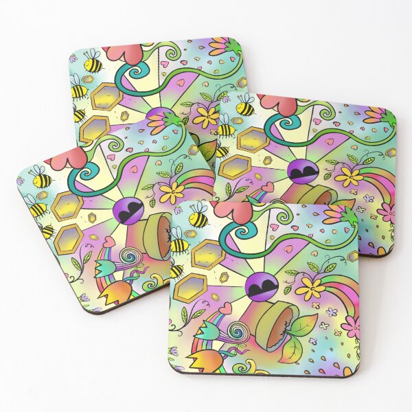 Item preview, Colorful Spring Psychedelic Flowers Sun designed and sold by RoguePixel.