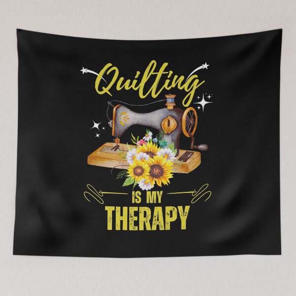 Item preview, Quilting Is My Therapy Sewing Machine Design designed and sold by Luckydesign1975.