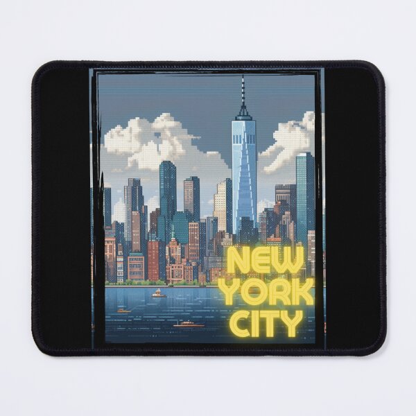 Aperçu de l'œuvre New York 16-bit Skyline Illustration créée et vendue par CremisArt.