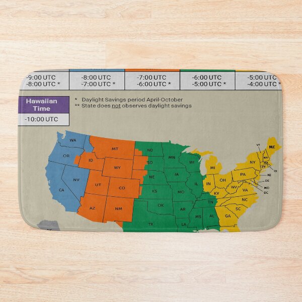 Item preview, Time Zones of USA: Vintage Map designed and sold by Bb-gl.
