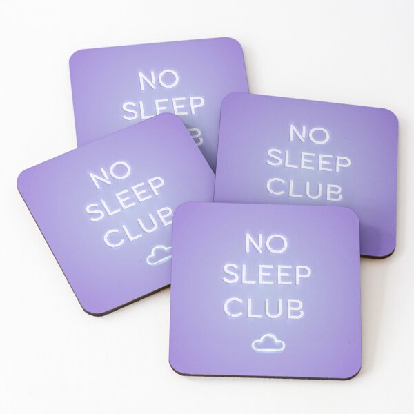 No Sleep Club Coasters (Set of 4)