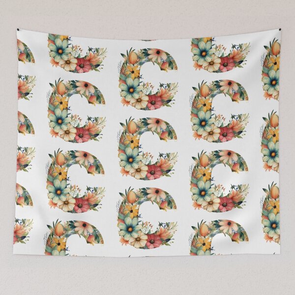 Item preview, Letter C in floral design designed and sold by dacivoje.