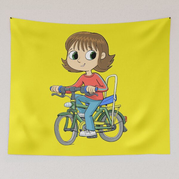 Item preview, girl riding a bicycle with an extended seat designed and sold by duxpavlic.