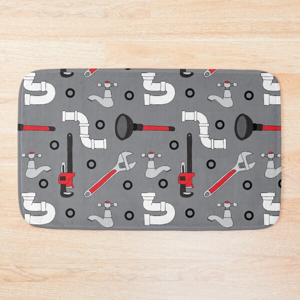 Item preview, Plumber Plumbing Tools Pattern designed and sold by CreativeTwins.