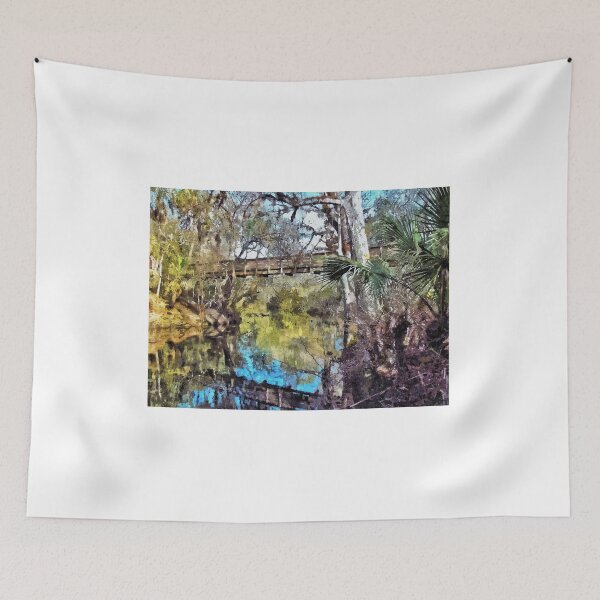 Item preview, Wooden Bridge Over A Florida River - Artistic designed and sold by jtrommer.