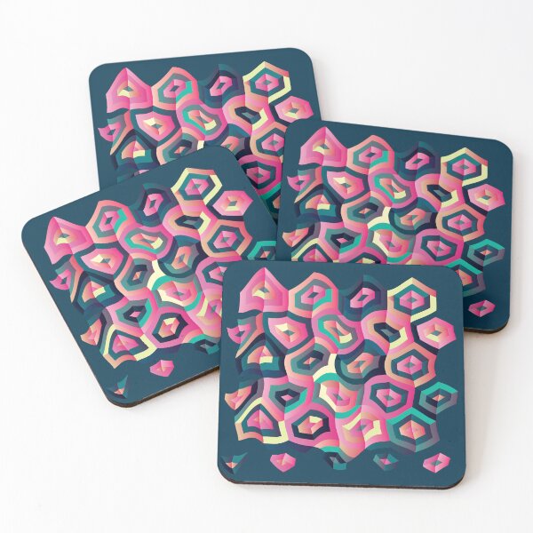 Item preview, Distorted geometric objects in pink hues designed and sold by IngaDesign.