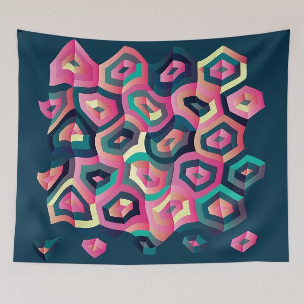 Item preview, Distorted geometric objects in pink hues designed and sold by IngaDesign.