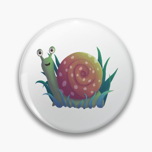 Item preview, Cute snail with blue grass  designed and sold by saralaceylg.