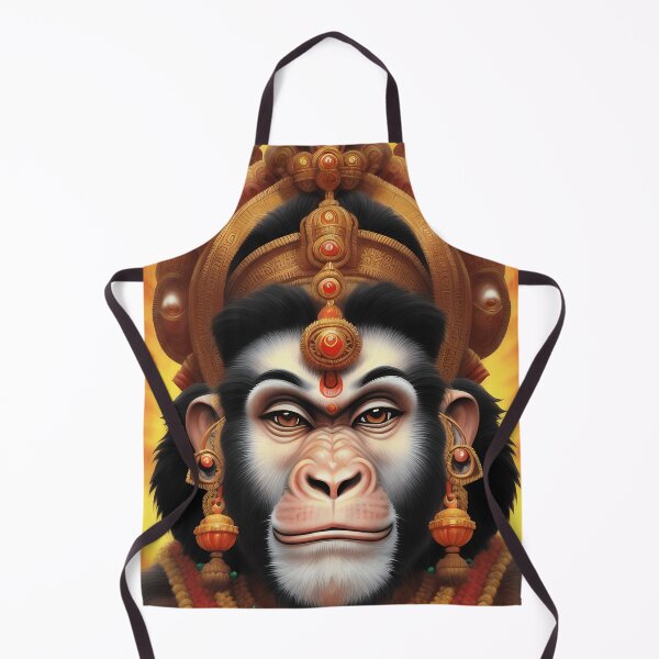 Item preview, Hanuman Epic Hindu Deity Portrait - Digital Art Painting designed and sold by artezen.