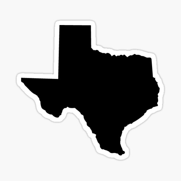 Texas in Black and White Sticker