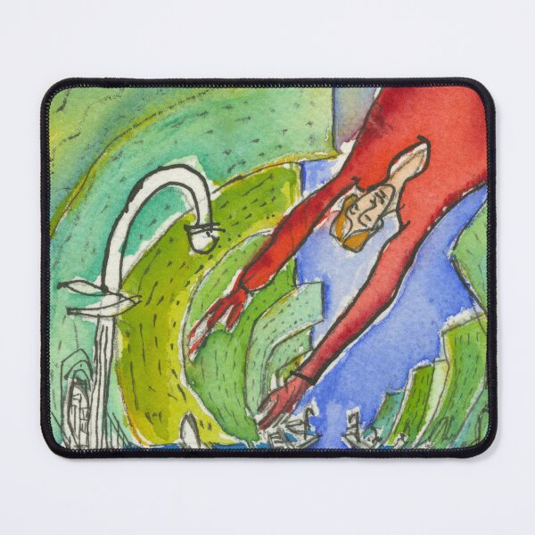 Item preview, E.J. Gold Watercolor "Descending Angel" designed and sold by ProsperityPath.