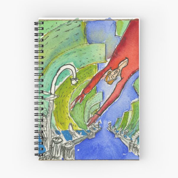 Item preview, E.J. Gold Watercolor "Descending Angel" designed and sold by ProsperityPath.