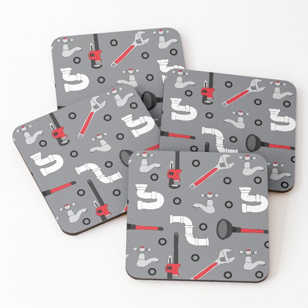 Item preview, Plumber Plumbing Tools Pattern designed and sold by CreativeTwins.