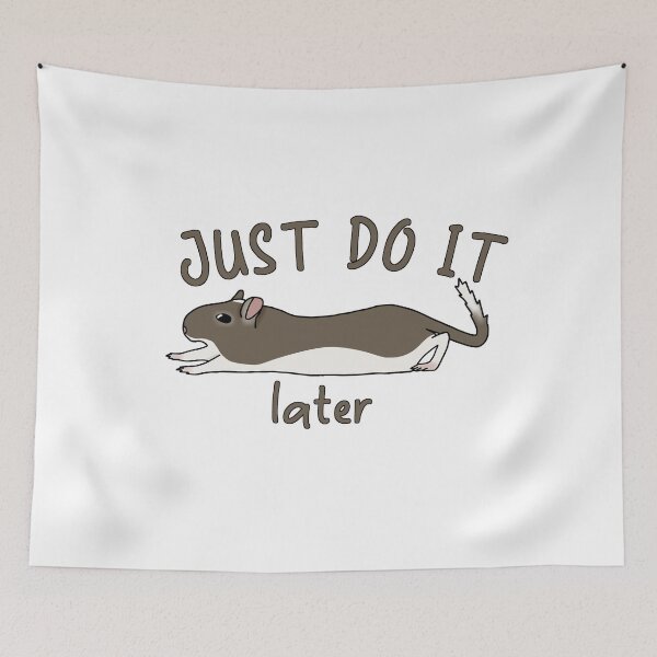 Item preview, Just do it later (Cute brown gerbil) designed and sold by Becky-Marie.