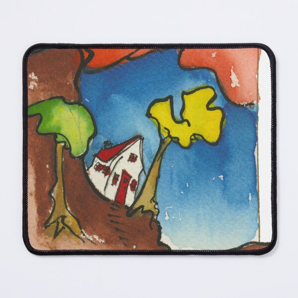 Item preview, E.J. Gold Watercolor "Farm in the Dale" designed and sold by ProsperityPath.
