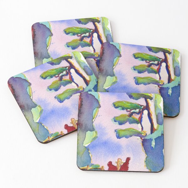 Item preview, E.J. Gold Watercolor "Trees on the Hillside" designed and sold by ProsperityPath.