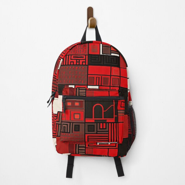 Item preview, Roman Mosaics Pattern in Red and Black designed and sold by Juuskus.