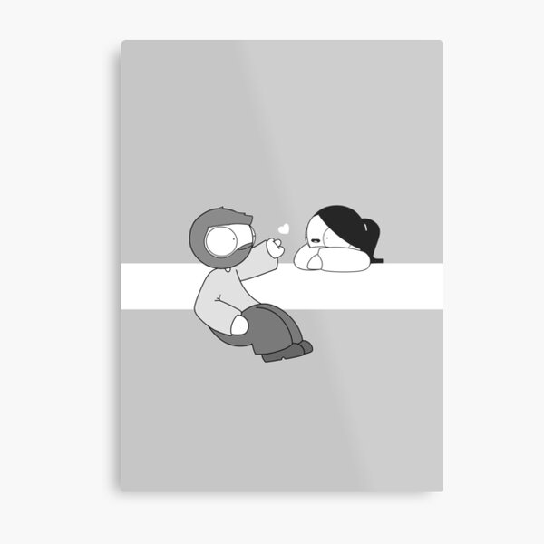 Stripe Catana & John Metal Print