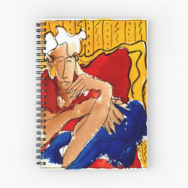 Artikelvorschau, E.J. Gold Aquarell "Frau in Rot" entworfen und verkauft von ProsperityPath.