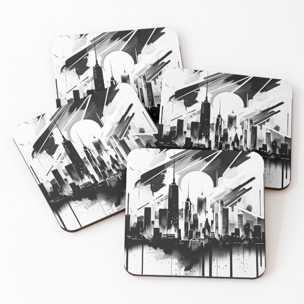 Item preview, Abstract skyline, in black and white designed and sold by Tim Münnig.