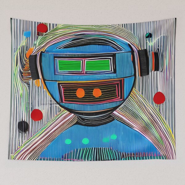 Item preview, Robot in the style of famous art. designed and sold by CRAFTER-MEDIA.