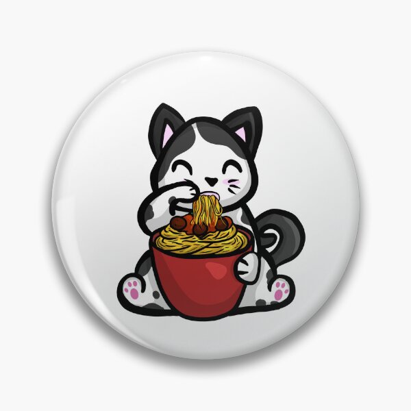 Item preview, Keep Calm and Spaghetti Clamp / Cat Eating Spaghetti / Cute Cartoon Animal and Food Illustration designed and sold by impressionofmel.