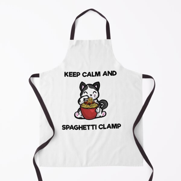 Item preview, Keep Calm and Spaghetti Clamp / Cat Eating Spaghetti / Cute Cartoon Animal and Food Illustration designed and sold by impressionofmel.